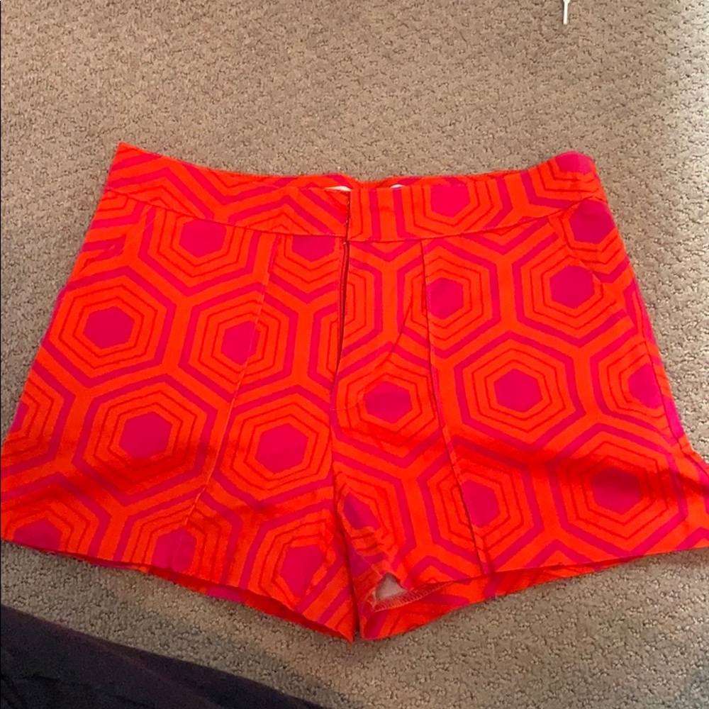 Hot pink and orange shorts